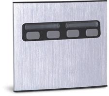 Unidade Externa de Porteiro Eletrônico Duplo 4 Botões Unico - MOD 4U 90.02.01.844