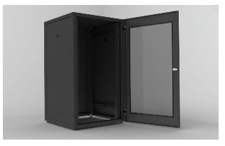 RACK 16U X 600 MM C/ PORTA DE VIDRO- PRETO SPEEDFLEX - MEKANIKA