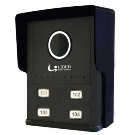 Porteiro Coletivo Smart Interfone 4 Pontos Lider LR 804 c/ Fonte Embutida