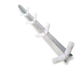 HASTE CANTO ALUMINIO 75CM C/ 8 ISOLADORES MAIA (BARRA CHATA) - STE