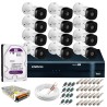 Kit Intelbras 12 Câmeras HD 720p VHL 1120 B + DVR 1116 Intelbras com HD 1TB + Acessórios