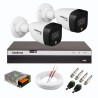 Kit 2 Câmeras de Segurança VHD 1220 B Full Color de Alta Definição Full HD 1080p + DVR Intelbras Full HD MHDX 3108 de 08 Canais + Conectores e Acessórios