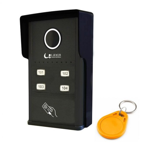 Porteiro Coletivo Smart RFID Interfone 4 Pontos Com Controlador de Acesso Lider 29361