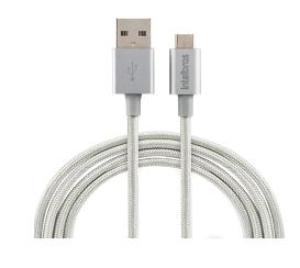 CABO USB PARA MICRO-USB 1,5M NYLON BRANCO EUAB 15NB - INTELBRAS
