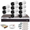Kit Intelbras 10 Câmeras Full HD 1080p VHL 1220 B + DVR 3116 Intelbras + Acessórios