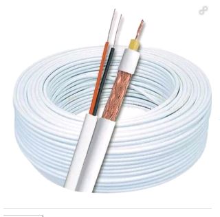 CABO COAXIAL RF 0,4X2,5 95% MALHA 100M BRANCO - CONDUTTI