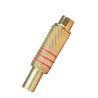 Conector Plug RCA Fêmea Dourado Mola