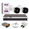 Kit 2 Câmeras de Segurança Full HD 1080p VHD 1220 B G6 + DVR Intelbras MHDX 3104 Full HD de 04 Canais + HD WD Purple 3TB + Acessórios