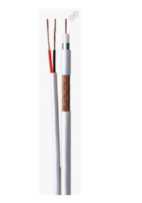 CABO COAXIAL RF 0,4X2,5+BIP 95% MALHA 100M BRANCO CONDUTTI.1