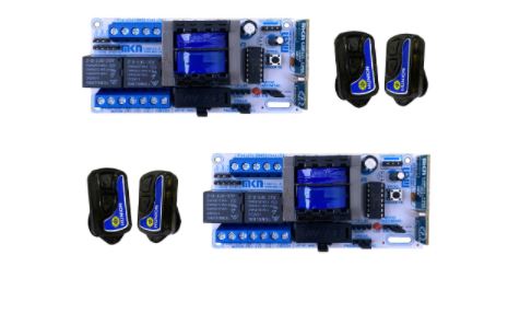 KIT 2PÇS CENTRAL MKN MOTOR DE PORTÃO GAREN E 4 CONTROLES