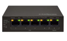SF 500 PoE Switch 5 Portas Fast Ethernet Com 4 Portas PoE Intelbras