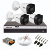 Kit 3 Câmeras de Segurança VHD 1220 B Full Color de Alta Definição Full HD 1080p + DVR Intelbras Full HD MHDX 3108 de 08 Canais + Acessórios