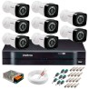 Kit 8 Câmeras Tudo Forte Full HD 1080 Lite + DVR Intelbras + Acessórios Completo - Câmeras com 25m Infravermelho de Visão Noturna