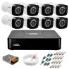 Kit 08 câmeras full hd 1080p 2mp + dvr giga security + app grátis de monitoramento, câmeras 20m infravermelho de visão noturna + fonte, cabos e acessórios
