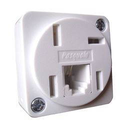 Tomada Modular Fêmea Rj11 1 Linha Branca C/ 20 Pçs