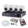Kit Câmeras Intelbras C/ 4 Dome Internas e DVR MHDX 1104