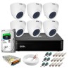 Kit Giga Security 6 Câmeras HD 720p GS0019 + DVR Lite com HD 1TB Seagate + Acessórios