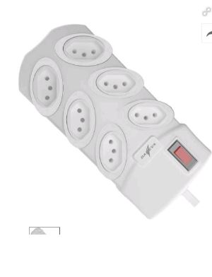 FILTRO DE LINHA BIVOLT 6 TOMADAS SEM USB CINZA