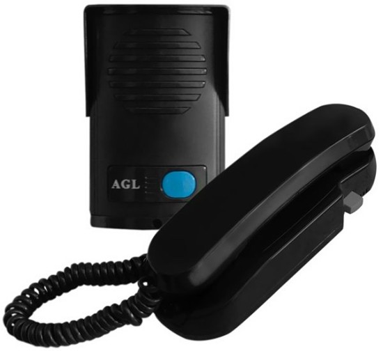 Interfone Porteiro Eletrônico AGL 12 Volts - Preto 26107