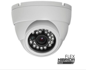 Câmera Dome HD 720p Híbrida 4 em 1 Infravermelho 25 Metros Lente 2,8mm - HB