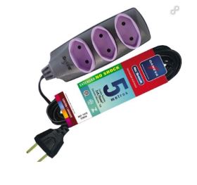 EXTENSÃO NO SHOCK PL 2X0,75MM²X 5M GRAFITE