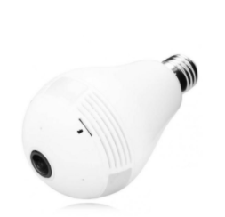 Câmera IP WIFI Lâmpada Espiã HD 720p Panorâmica 360º