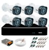 Kit 6 Câmeras de Segurança Full HD 1080p Giga Security gs0271 + DVR Giga Security 2MP + Acessórios