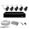 Kit 5 Câmeras 2K 4 Megapixel Completo c/ DVR Giga Security 8 Canais Série Orion 5MP