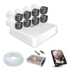 Kit CFTV Completo 8 Câmeras de Segurança Full HD c/ DVR Citrox 8 Canais 1080N