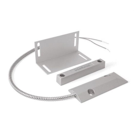Sensor Magnético de Abertura Com Fio XAS Porta de Aço SP Com Suporte Intelbras