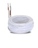 CABO COAXIAL RF 0,4X2,5+BIP 80% MALHA 100M DUPLA BLINDAGEM BRANCO