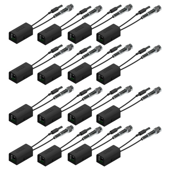 Balun Passivo RJ45 com Alimentação Onix Security - 16 Unidades