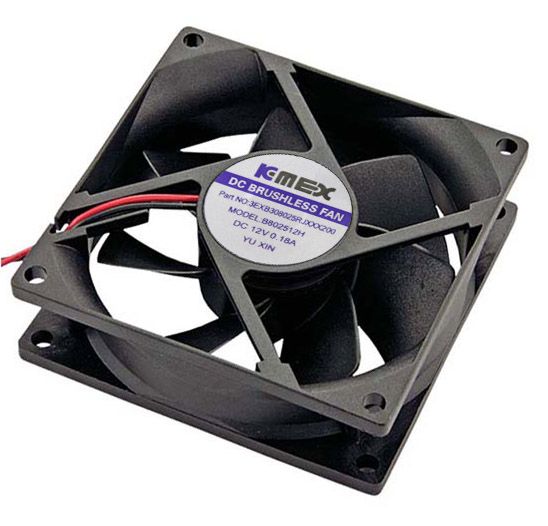 Cooler Microventilador 80 x 80 x 25mm Alimentação 12V - Ideal Para Instalação em Racks Organizadores de Cabos