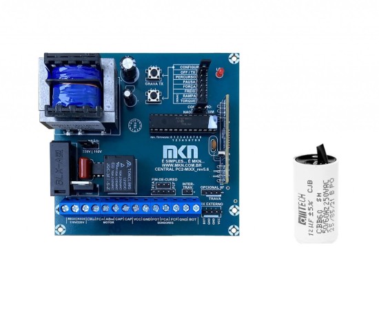 CENTRAL PLACA PORTÃO PECCININ CP4000 MKN GATTER + CAPACITOR