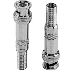 Conector Bnc Macho Mola / Parafuso C/ 10 Pecas Conex 1000