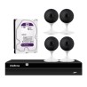 Kit 4 Câmeras com Inteligência Artificial Full HD iM3 Intelbras Branca + 1 NVR Stand Alone 04 Canais 6MP NVD 1304 Intelbras + 1 HD Interno WD Purple 1TB Surveillance SATA III