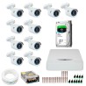 Kit JFL 10 Câmeras HD 720p CHD 1130P + DVR DHD-2116N 1080N com HD 1TB Seagate + Acessórios