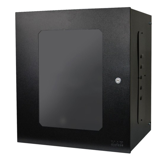 Mini Rack 19" 12U 400mm Porta Acrílica com Fechadura Com Acesso Lateral Max Eletron