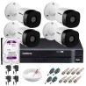 Kit 4 Câmeras VHD 1010 B G5 + DVR Intelbras + HD 1TB + App Grátis de Monitoramento, HD 720p 10m Infravermelho + Cabos e Acessórios