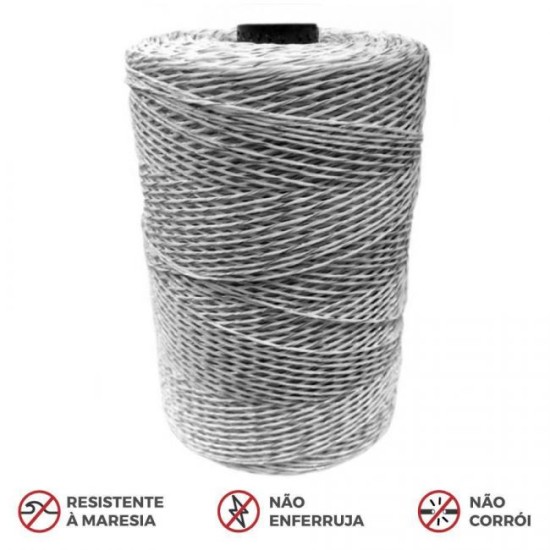 Rolo de Fio Eletroplástico De 2,10mm P/ Cerca Elétrica - Bobina de 250m, 500m e 750m 27536