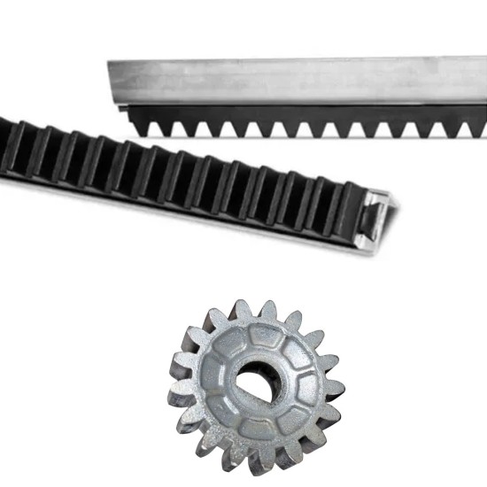 5MTS CREMALHEIRA PARA MOTOR PORTÃO TODAS MARCAS GAREN PPA + ENGRENAGEM 17 DENTES ROSSI