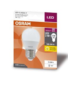 LED BOLINHA 3W 2700K 260lm BIV E27 G3 - OSRAM