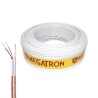 Cabo Coaxial Flexível RF 4mm 85% Malha Com Bipolar Externo 2x26 AWG 100m - Megatron