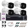 Kit 4 Câmeras HD 720p 20m Infravermelho de Visão Noturna VHD 1120 B G5 + DVR Intelbras + HD 1TB para Armazenamento + App Grátis de Monitoramento