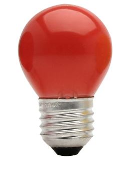 LED BOLINHA VERMELHO 1.2W 20lm BIV E27 - OSRAM