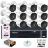 Kit 12 Câmeras VHD 3120 B G6 + DVR Intelbras + HD 1TB + App Grátis de Monitoramento, HD 720p 20m Infravermelho + Cabos e Acessórios
