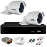 Kit 2 Câmeras 5MP + DVR Giga + App de Monitoramento, Câmeras 30m Infravermelho de Visão Noturna Giga Security GS0047 Completo com Acessórios