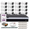 Kit 16 Câmeras de Segurança 4MP 2k Intelbras VHD 3430 B + DVR Intelbras 4K + HD 1TB + Acessórios
