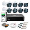 Kit Giga Security 8 Câmeras HD 720p GS0018 + DVR com HD 1TB Seagate + Acessórios