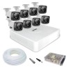 Kit Câmeras de Segurança c/ DVR 8 Canais Citrox e 8 Câmeras HD Infravermelho + Acessórios
